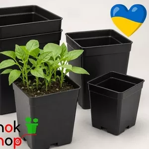 Купити квадратні горщики для розсади в «Горшок.Шоп» в Киеве (Продам)
